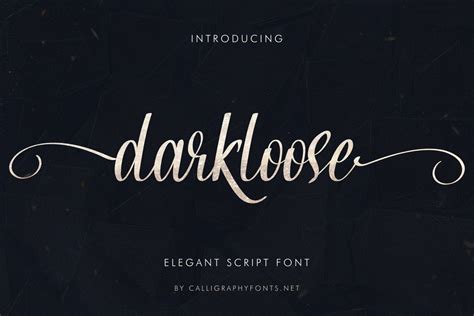 darkloose elegant script font   fonts