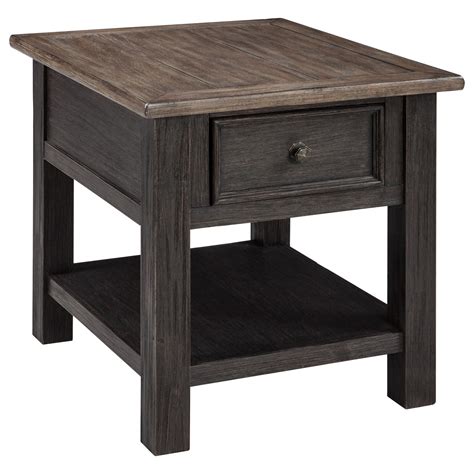 ashley signature design tyler creek rectangular  table  drawer