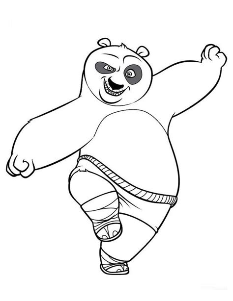 kids page kung fu panda coloring pages