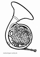 Horn Malvorlage Musik Musikinstrumente Malvorlagen Ausdrucken Musikinstrument Bildes öffnet Anklicken Format sketch template