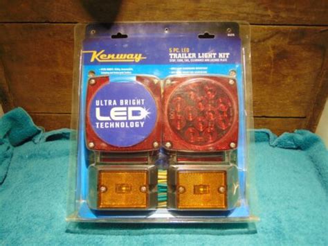 kenway  led trailer light kit utility rv wiring stop turn tail side marker ebay
