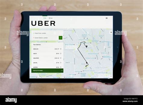uber app log  screen  res stock photography  images alamy