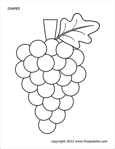 grapes  printable templates coloring pages firstpalettecom