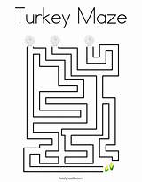Maze Turkey Coloring Thanksgiving Twistynoodle Pages Help Find Umbrella Girl Favorites Login Add Noodle Twisty sketch template