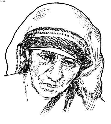blessed teresa  calcutta coloring page httpwwwtocomcoloring