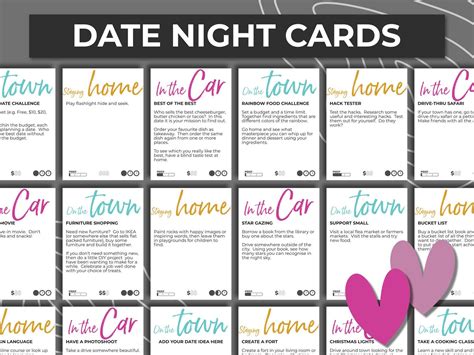 date night cards date night jar printable date night ideas etsy