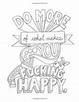 Coloring Pages Word Adult Happy Swear Printable Quotes Makes Book Adults Aunt Into Quote Turn Color Kids Convert Colouring Print sketch template