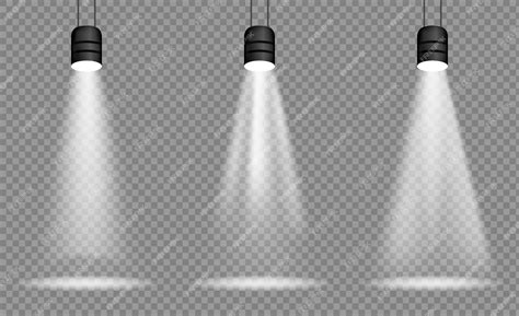 premium vector vector set  light light source studio lighting walls