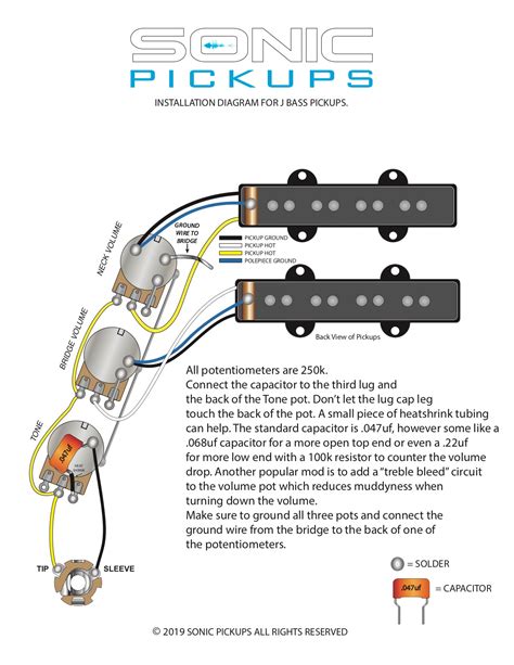 bass pickup wiring  artec easy  read wiring diagrams  guitars  basses