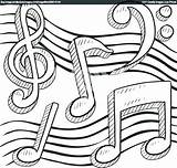 Music Notes Coloring Pages Musical Note Drawing Sketch Vector Printable Treble Clef Doodle Line Border Stock Symbol Staff Drawings Colouring sketch template
