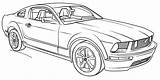 Mustang Coloring Ford Car Pages sketch template