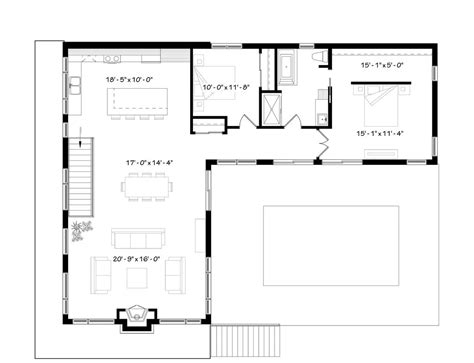 contemporary style house plan  beds  baths  sqft plan   floor plan main floor