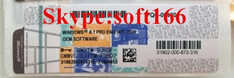 Win 8 1 Pro Key Oem Fpp Coa Sticker And Windows 8 1 Professional 8 1 Coa