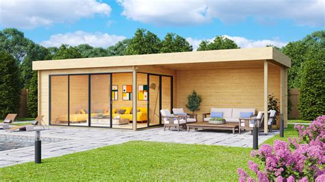 gartenhaus alu concept   mit anbau gartenhaus mit terrasse
