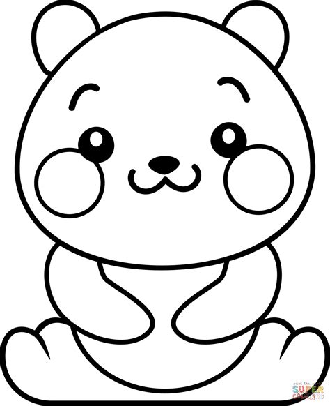 cute panda coloring page  printable coloring pages