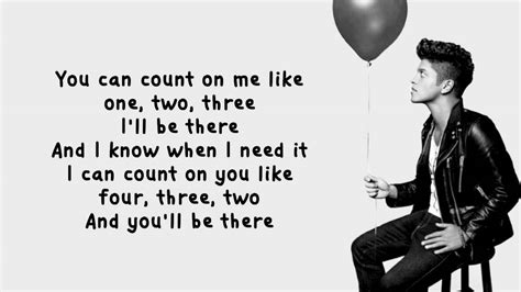 bruno mars count   lyrics youtube