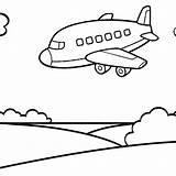 Landing Airplane Mitraland sketch template