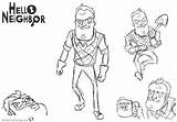 Hello Neighbor Pages Coloring Sketch Printable Color Deviantart Kids Bettercoloring sketch template