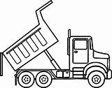 Truck Drawing Garbage Dump Drawings sketch template
