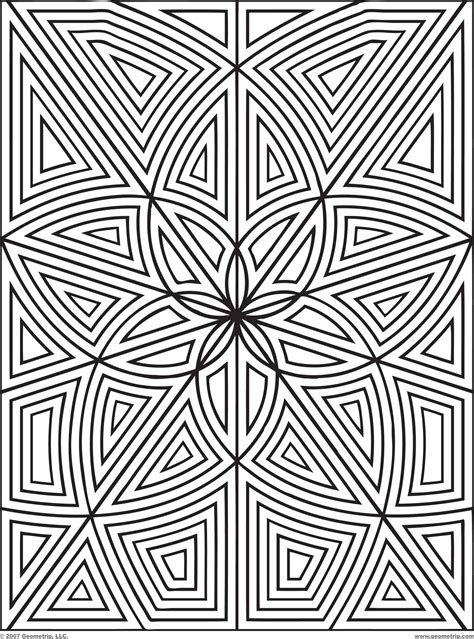 geometric design coloring pages    print
