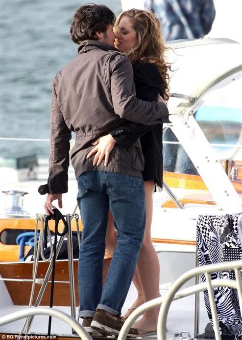 margarita levieva shows off her rear in tiny hotpants and cosies up to co star nick wechsler on