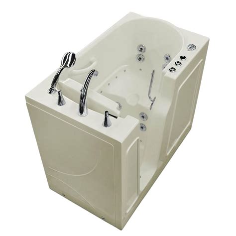 universal tubs  ft left drain walk  whirlpool  air bath tub  biscuit hdlbd