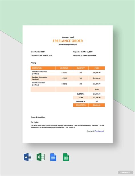 stationery order template google docs google sheets excel word