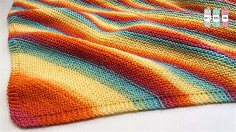 knit  corner  corner cc garter stitch blanket rectangle
