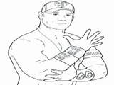 Cena John Coloring Pages Wwe Getcolorings sketch template