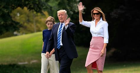 President Trump His Wife And Son Leave D C To Spend The