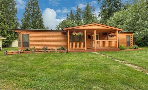 single wide mobile home cedar browse  examples  modulog solid cedar log siding click