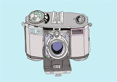 vintage style camera art print  rebekah leigh marshall artillustrationdesign