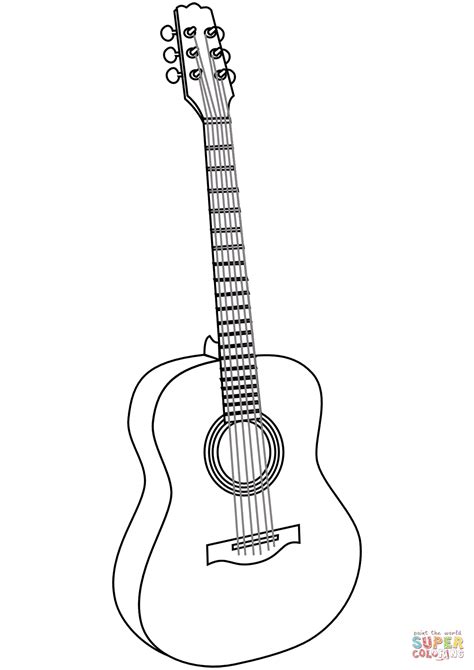 guitar coloring page  printable coloring pages  drawings