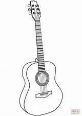 Guitar Coloring Pages Printable Simple Color Colouring Drawing Choose Board Drawings Kids sketch template