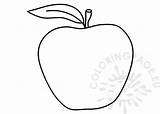 Leaf Apple Stem Coloring sketch template