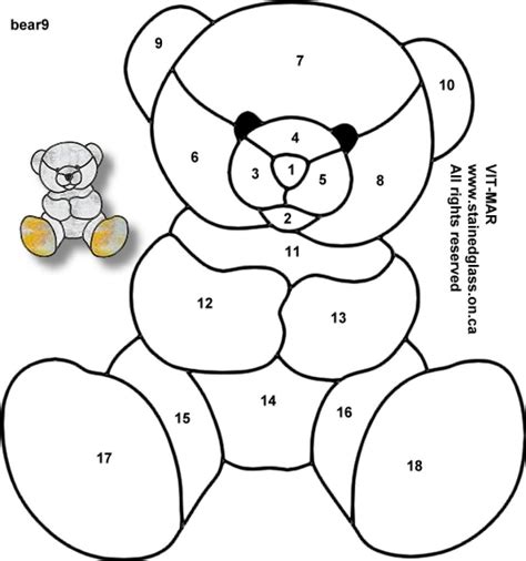 printable  downloadable teddy bear patterns printable templates