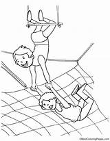 Trapeze Artist Coloring Pages Template Templates Kids sketch template