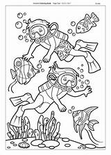 Scuba Coloring Arts Crafts Kids Pages Getcolorings Printable Color Getdrawings sketch template