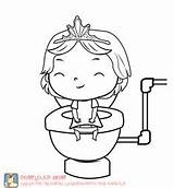 Potty Coloring Training Toilet Pages Printable Girls Kids Going Color Cartoon Girl Time Toddler Print Fun Animals Use Learning Popular sketch template