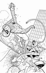 Spiderman Spider Man Marvel Cho Octopus Frank Coloring Comic Pages Knights Dr Vs Spidey Comics Cover sketch template