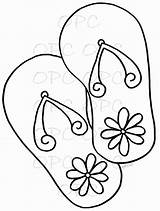 Coloring Sandals Getcolorings Flop Flip Pages sketch template