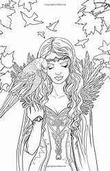 Fairy Elves Gothic Mythical Mystical Ausmalen Fairies Myth Fenech Fae Mythology Selina Kleurplaat Legend Erwachsene Ausmalbild Volwassenen Warrior Everfreecoloring Zeichnungen sketch template