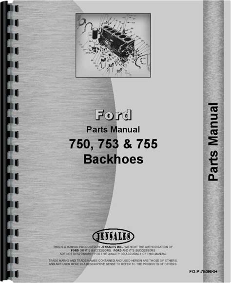 ford  backhoe attachment parts manual