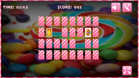 play sweety memory card matching game