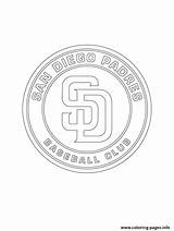 Coloring Logo Baseball Padres Mlb Printable Diego Pages San Sport Team Print sketch template