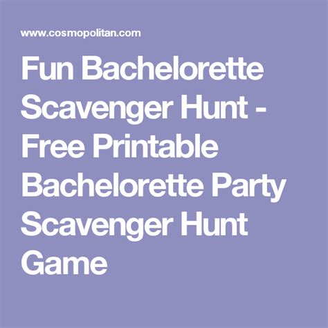 fun bachelorette scavenger hunt free printable bachelorette party