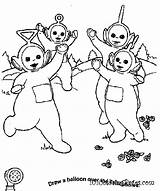Coloring Teletubbies Pages Kids sketch template