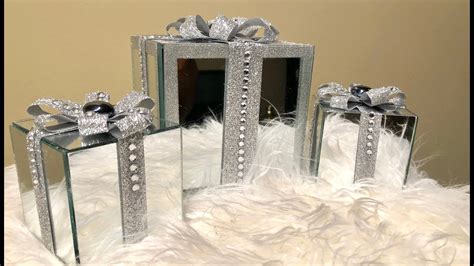 dollar tree diy decorative mirrored gift boxes youtube