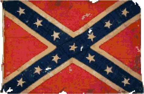 civil war confederate battle flag cross stitch pattern