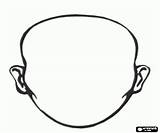 Face Blank Faces Coloring Pages Facial Draw Features Head Drawing Printable Nose Van sketch template